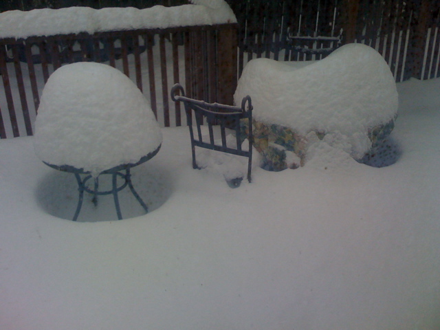 Back Deck (yes, the base of the chair is under the snow level)